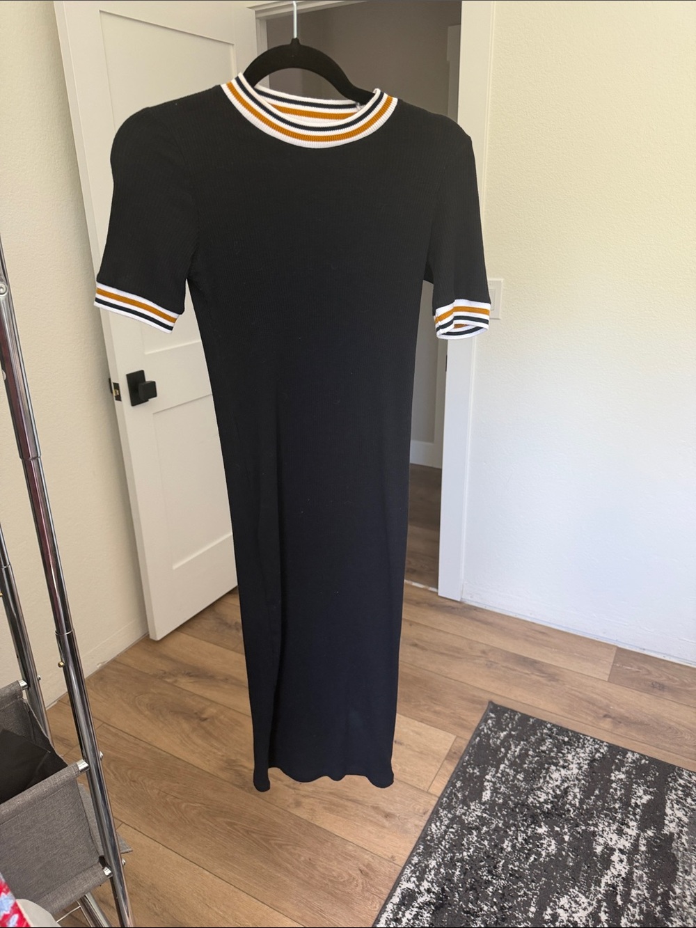 Zara Long Black Shirt Dress
